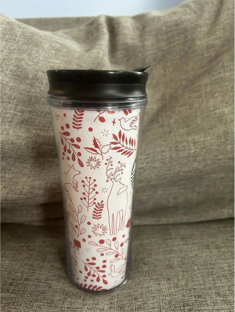 Starbucks Christmas Tumbler 2019 Deer Fox Holiday Hot Cold 16 oz Travel Cup Mug